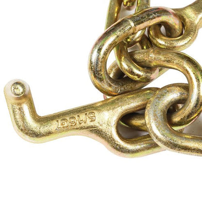 New 5/16''x3' G70 V-Chain Bridle w/8" Medium J Hooks,T- Hook&J-Hook w/Grab Hooks