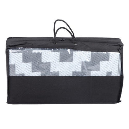 8x10 ft RV Mat Outdoor Plastic Straw Rug Carpet Waterproof Gray & White