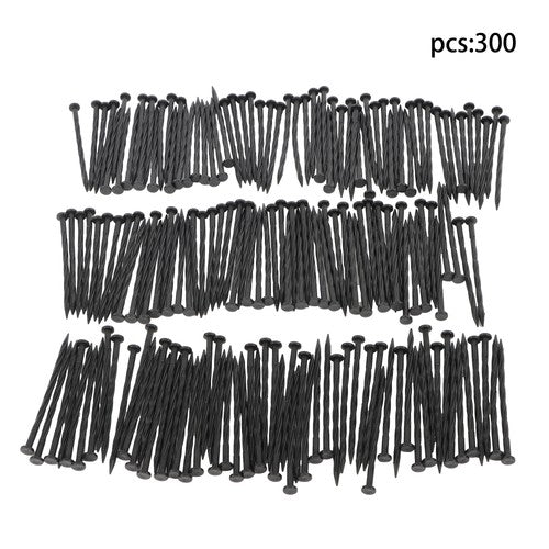 300PCS 8 Inch Plastic Landscape Anchoring Spikes, Garden Spiral Landscape Spikes