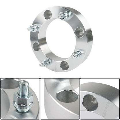 For 1991-1996 Kawasaki Mule 500 Silver X4 4x137 Wheel Spacer 1.5" 110mm M10x1.25