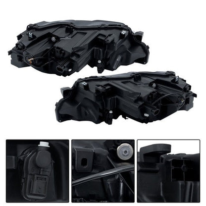 LH+RH Side Black Housing For Nissan Rogue 2021-2023 Headlights Replacement LED