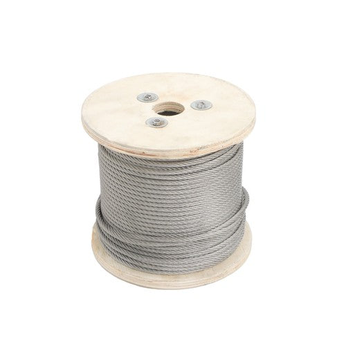 T304 3/16 Inch Stainless Steel Cable 7x19 Strands 250FT 3700 lbs Steel Wire Rope