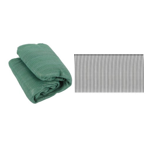 Dark Green Heavy Duty Garden Privacy Fence 4' x 50' Barrier Net With Zip Ties