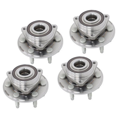 4pc Front Rear Wheel Bearing Hub Kit For Cadillac SRX 2010 2011 2012 2013-2016
