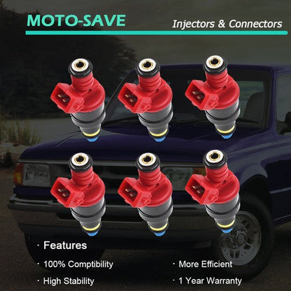 0280150931 For 1993-1996 Ford Ranger 4.0L V6 Set of 6 Upgrade Fuel Injectors