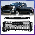For 2020-2023 GMC Sierra 2500HD 3500HD Front Bumper Grille+Hood Trim Molding
