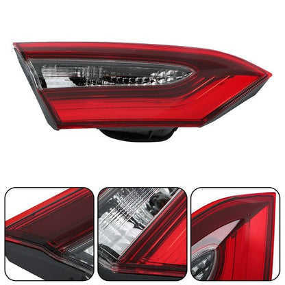 Driver/Left For Toyota Camry 2021-2023 Halogen Type Tail Light Clear & Red Inner