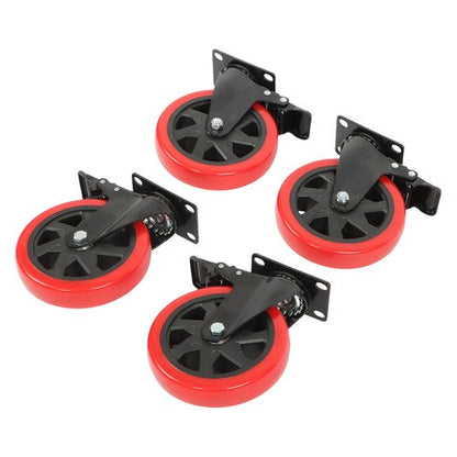 Caster Wheels, Heavy Duty 6 Inch Casters Set of 4, Locking Swivel Casters Wheels