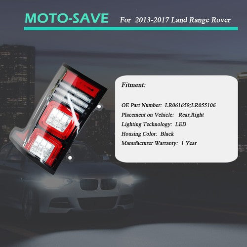 Fit For 2013-2017 Land Range Rover Red Right Passenger Side Taillight Brake Lamp