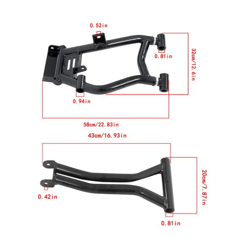 Rear Arched Rear 1.5" Offset A-Arms For Polaris RZR 800 4/800 S (2009-2014)
