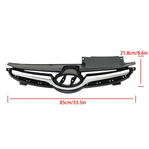 For Hyundai Elantra 2014-2016 Front Upper Lower Grilles And Bumper Brackets Set