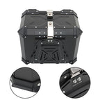 55L Motorcycle Top Case Tail Box Waterproof Luggage Scooter Trunk Storage Black