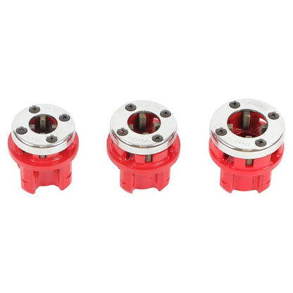Handheld Pipe Cutter Thread Tool Pipe Threader Ratchet Type With 5 Dies Set