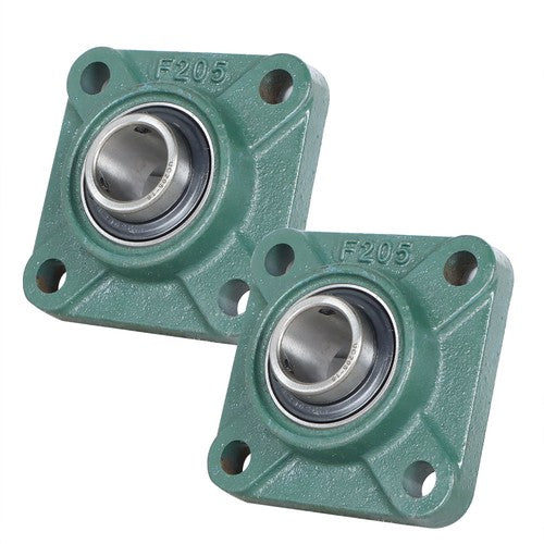 2 PCS Solid Base Pillow Block Flange Mounted Bearing 1" Bore 4 Bolt UCF205-16 US