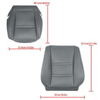 Leather FIT For Toyota Land Cruiser 1990-97 Driver & Passenger Seat Cover Gray