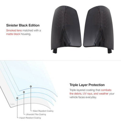 Smoked Black LED Tail Light Lamp One Pair Fit For Dodge Ram 1500 2500 3500 02-06