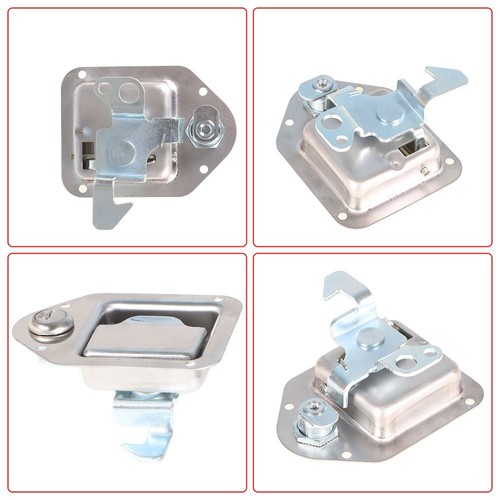 4-3/8" x 3-1/4" 2 Stainless Door Lock For RV Trailer Toolbox Handle Latch Key