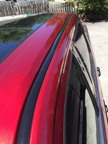 BLACK ROOF TOP DRIP TRIM MOLDING FIT 2005-2015 TOYOTA TACOMA DOUBLE CAB 2PCS
