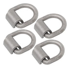 4 Pack 3/4" Heavy Duty Weld On Forged D Rings with Welding Clips, 26,500 lbs