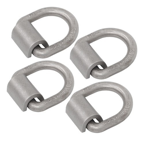 4 Pack 3/4" Heavy Duty Weld On Forged D Rings with Welding Clips, 26,500 lbs