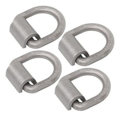 4 Pack 3/4" Heavy Duty Weld On Forged D Rings with Welding Clips, 26,500 lbs