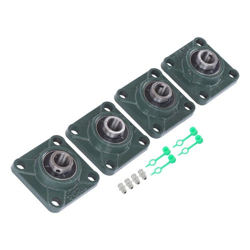 4Pcs UCP204-12 Cast Iron Pillow Block Flange Bearings - 3/4" hole with seat