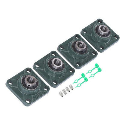 4Pcs UCP204-12 Cast Iron Pillow Block Flange Bearings - 3/4" hole with seat