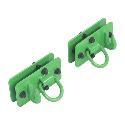2 Pack Grade 70 Tractor Bucket Hooks w/ Tie Down Ring For Tractor Bucket RV UTV