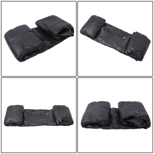5FTx50FT Black Heavy Duty Garden Privacy Fence Barrier Net With Zip Ties