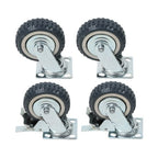 Four 6 Grey PU Inclined Wheel Polyurethane Universal Wheels