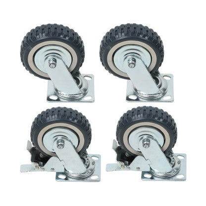 Four 6 Grey PU Inclined Wheel Polyurethane Universal Wheels