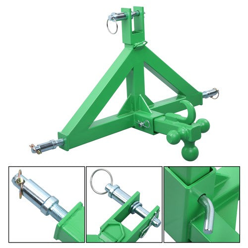 For Kubota 3 Point 2" Trailer Hitch Receiver Tractor Drawbar Quick Hitch Adapter
