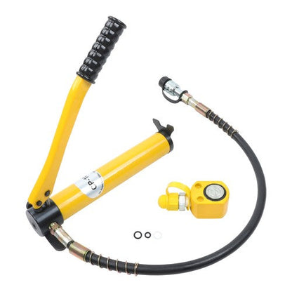 5 Ton Hydraulic Jack Power Ram Kit and CP-180 Manual Hydraulic Hand Pump
