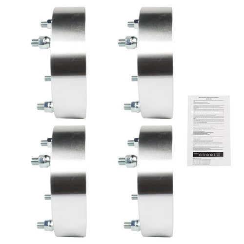 4X Wheel Spacers 4x156 2" 131mm M12x1.5 Silver For Polaris Ranger RZR 2013+