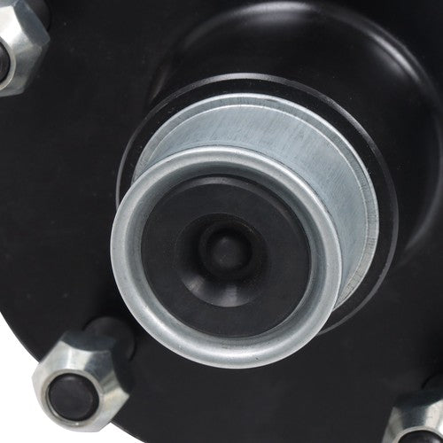 2PC Pre-Assembled 5 x 5.5" Trailer Hub Kit & Flange #84 Spindle With Bearing Kit