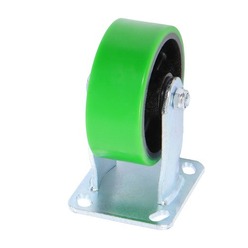 Polyurethane 1000Lbs 5"×2" Caster Wheels Green Straight Wheels Heavy Duty