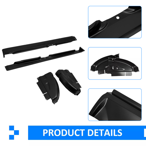 Rocker Panels & Cab Corners 4PCS for 02-08 for Dodge Ram Quad Cab OE Style
