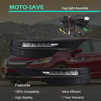 Daytime Running Lights For 16-17 Honda Accord Sedan with Bezel Switch RH+LH
