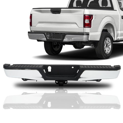 For Ford F-150 2015-2020 Chrome Steel Rear Step Bumper Assembly New w/ Max Tow