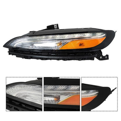 Single LH For Jeep Cherokee 2014-2018 Headlight Replacement Halogen Clear Lens