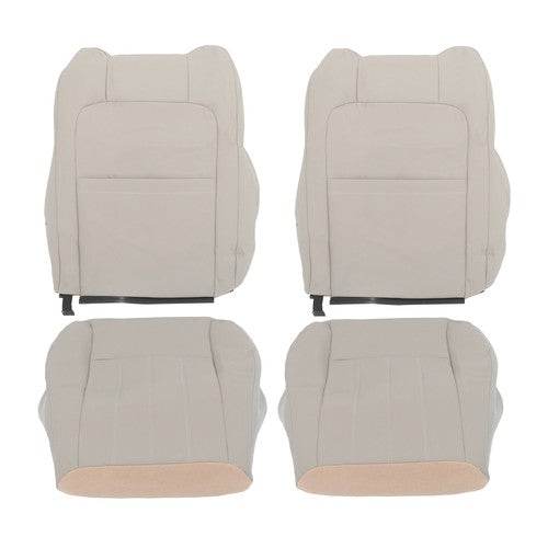 For Chrysler 300C 2005-2010 4PCS Both Side Bottom&Top Seat Cover Lt Gray Leather