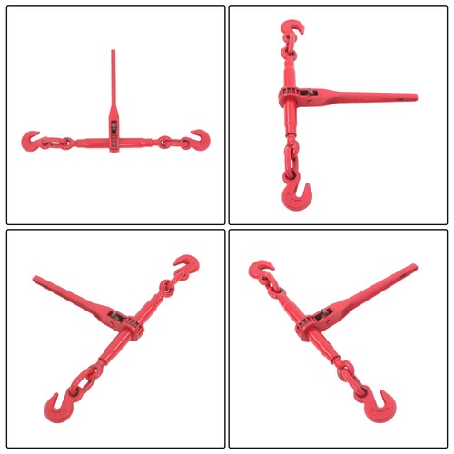 Chain and Bundle Kit Steel Red 3/8in-1/2in×10ft G80 Width 24-31in Steel 9215lbs