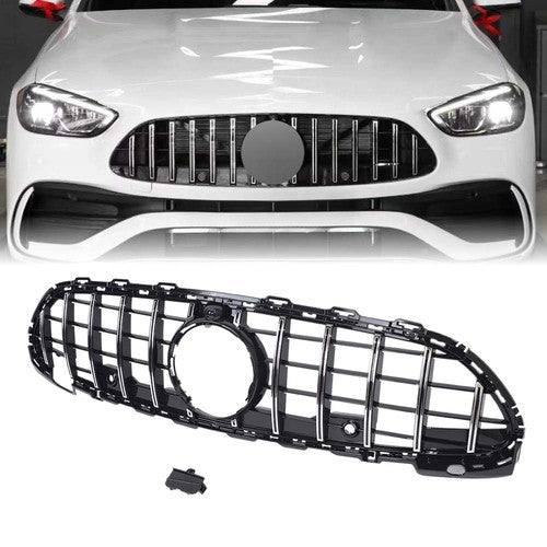For Mercedes Benz C200 C300 W/AMG Line C43 AMG 2022+ Chrome Front Bumper Grille
