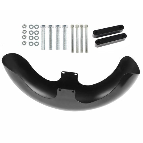 NEW 23" Wrap Front Fender Gloss Black For Touring Road King Electra Glide FLHR