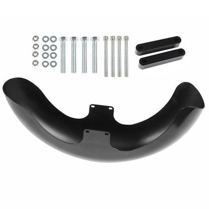 NEW 23" Wrap Front Fender Gloss Black For Touring Road King Electra Glide FLHR
