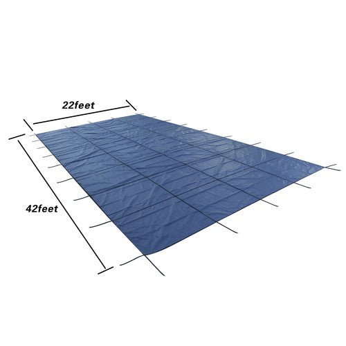 Inground Pool Safety Cover 20' × 40' Rectangle Safety Pool Covers Blue Mesh