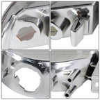 Pair Set For GMC Sierra 1500 1999-2007 Headlight Replacement Halogen Clear Lens