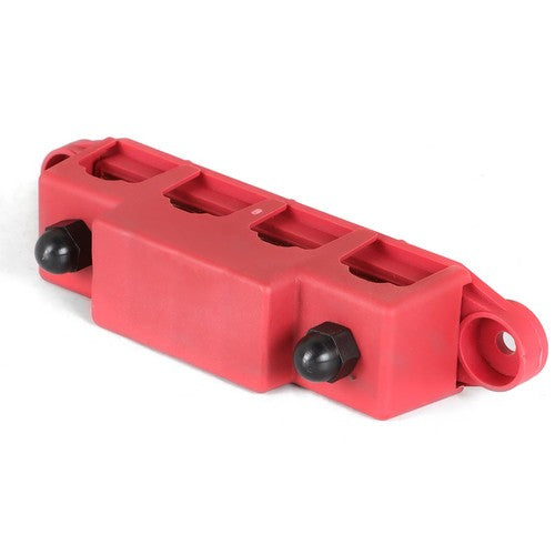 Red 4 Post Busbar Bus Bar Power Distribution Block With Cover 5/16" 12V 250A