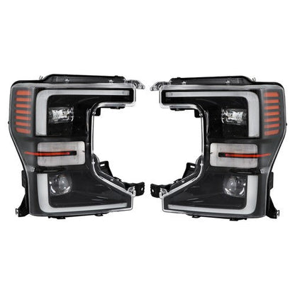 Headlights Replacement For Ford F250 F350 SuperDuty 2020-2022 LH+RH LED Black