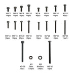 1590-Piece M3 Screw Kit with Hex Button & Socket Head Bolts, Nuts, and Washers